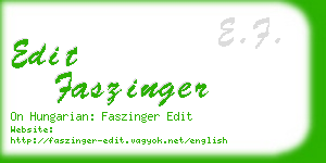 edit faszinger business card